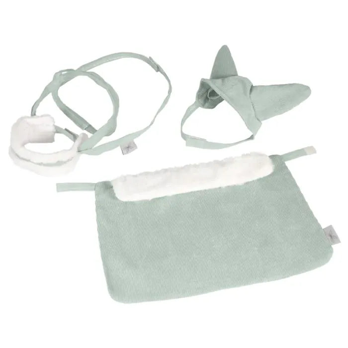 by Astrup Hobby Horse Dress Up - Horse Blanket and Bonnet, Dusty Green