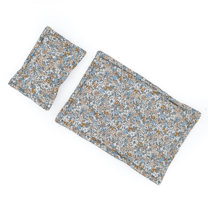 Lola & Bear Doll Bedding Set, Blue Floral