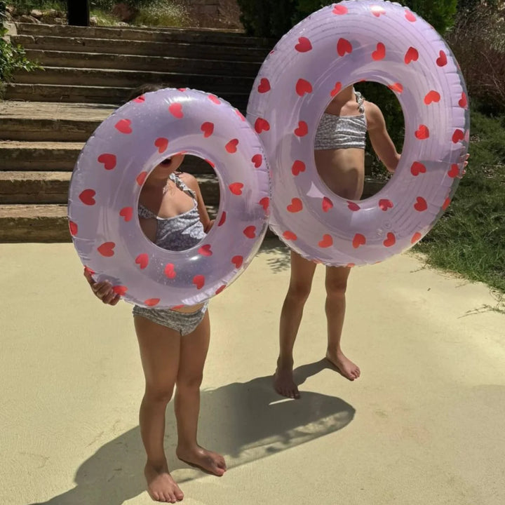 Swim Essentials Inflatable Swim Ring - Sweet Hearts, 55 cm