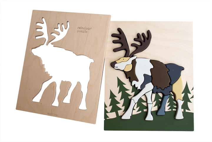 Eguchi Wooden Reindeer Puzzle, 25 cm
