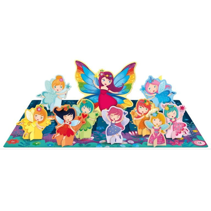 Sassi 3D Puzzle and Book Set - Learn Fairies, 40 pcs