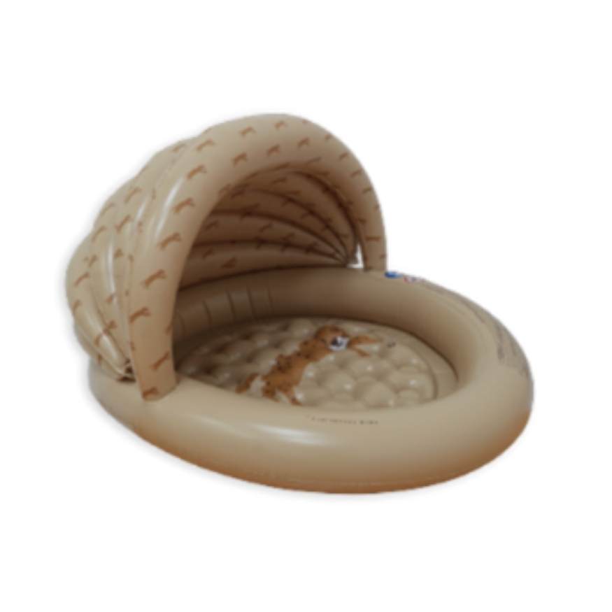 Swim Essentials Inflatable Children's Pool with Canopy - Leopard, 100 cm - 77 cm