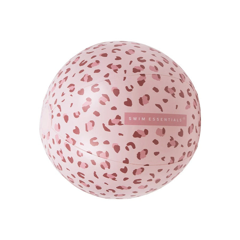 Swim Essentials Inflatable Beach Ball - Old Pink Leopard, 51 cm