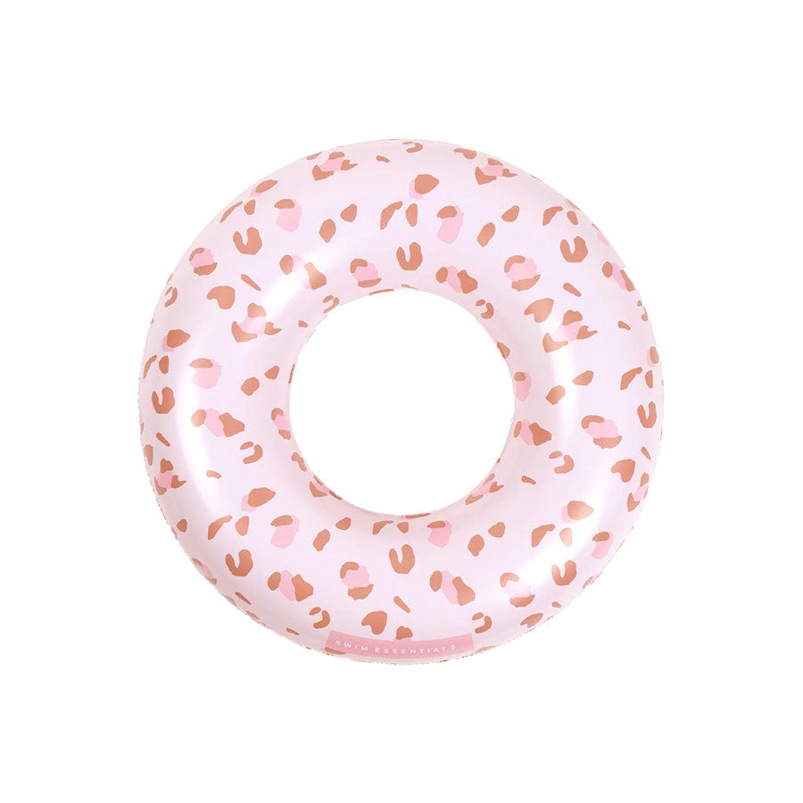 Swim Essentials Inflatable Swim Ring - Old Pink Leopard, 90 cm