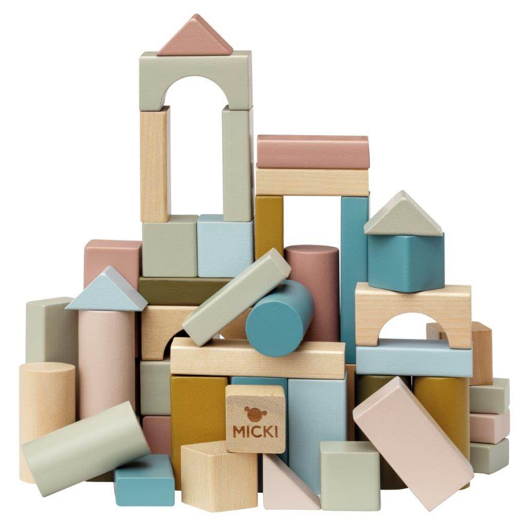 Micki Premium - Wooden Building Blocks, 60  pcs