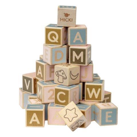 Micki - Wooden Letter and Number Building Blocks, 36 pcs Default Title