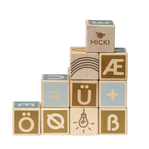 Micki - Wooden Letter and Number Building Blocks, 36 pcs Default Title