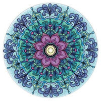 Mindfulness Mandala Round Puzzle - Breathe, 500 pcs BONUS Mandala Colouring Sheet
