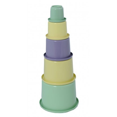 Plasto I'M GREEN Stacking Cups and Play Pots, 5 pcs