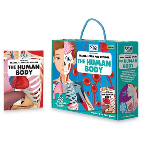 Sassi Puzzle and Book Set - The Human Body, 200 pcs Default Title