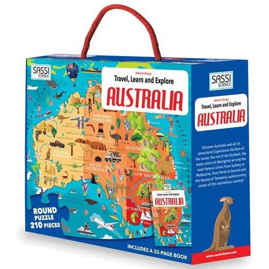 Sassi Australia, Puzzle and Book Set, 210 pcs Default Title