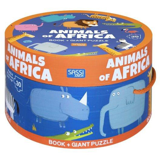 Sassi Giant Puzzle & Book Set - Animals of Africa, 30 pcs Default Title