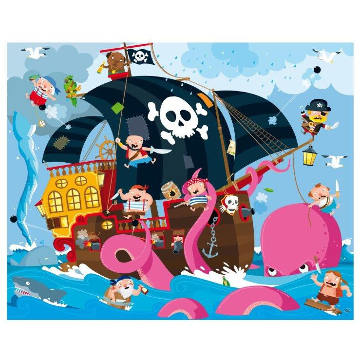 Sassi Giant Puzzle & Book Set - Pirates,  30 pcs Default Title