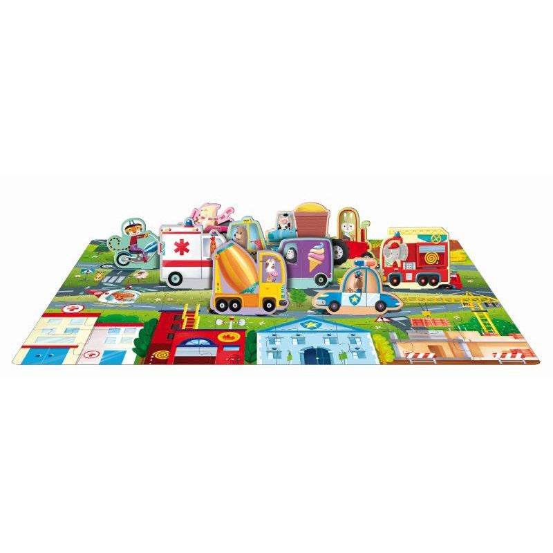 Sassi 3D Puzzle and Book Set - Learn Shapes Vehicles, 40 pcs Default Title