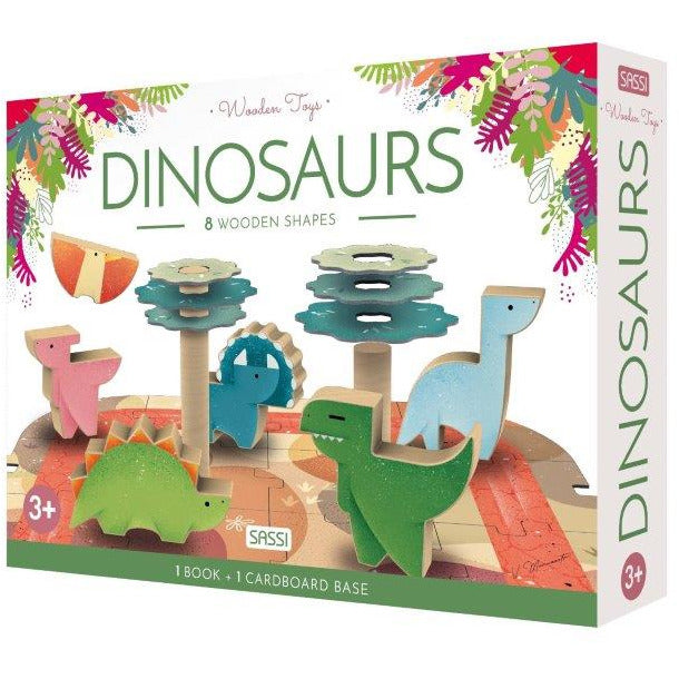 Sassi Games - Puzzle , Book and Wooden Dinosaurs Default Title