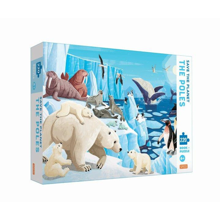 Sassi Save the Planet - The Poles Puzzle and Book Set, 220 pcs Default Title