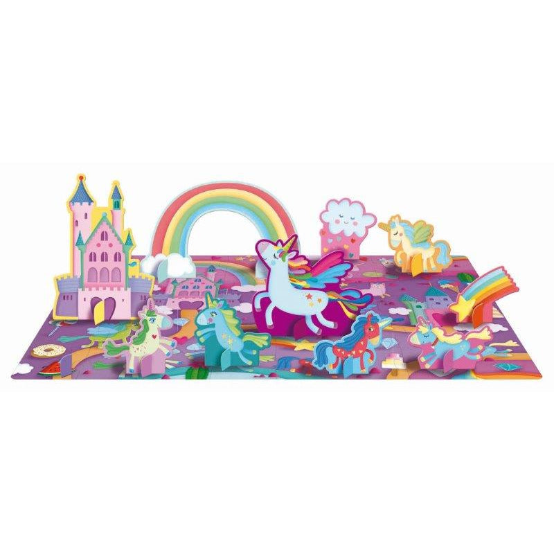 Sassi 3D Puzzle and Book Set - Read and Learn with Unicorns, 40 pcs Default Title