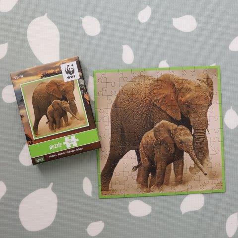 WWF Puzzle - Elephants, 100 pcs